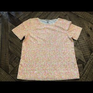 Jcrew Neon Sequin Tee